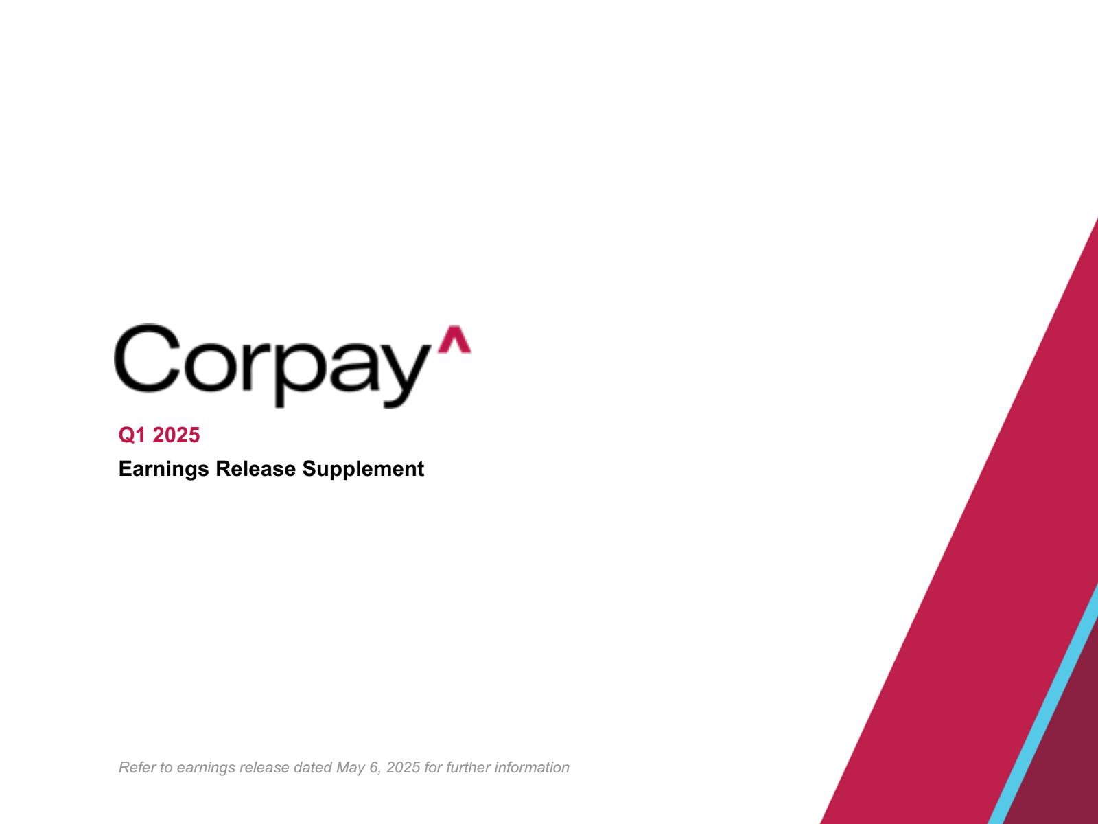 Corpay's Q1 2025 Slide Deck